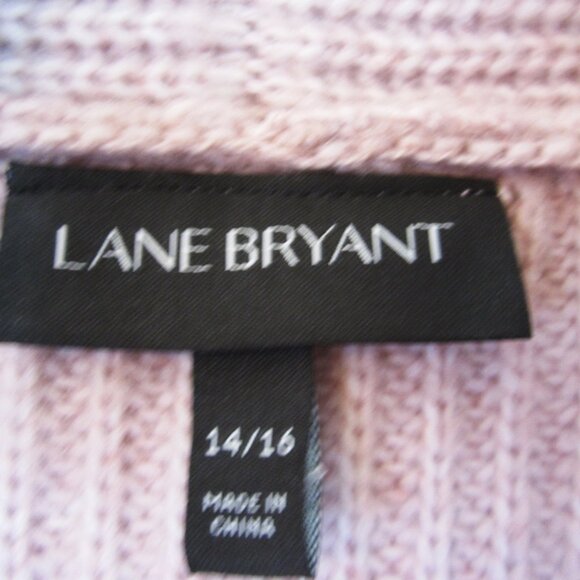 Lane Bryant NEW 14 / 16 Long Cardigan Sweater Open Front Dusty Pink Rose Mauve - Picture 5 of 9